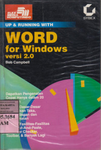 Image of Up running with word for windows vers 2.0