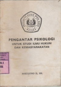 Image of Pengantar psikologi untuk studi ilmu hukum dan kemasyarakatan