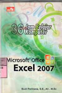Image of 36 jam belajar komputer : microsoft office excel 2007