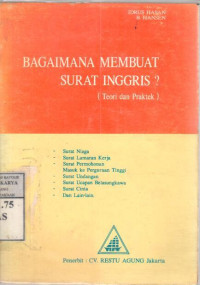 Image of Bagaimana membuat surat Inggris ?(Teori dan praktek) : Idrus Hasan, B. Hansen