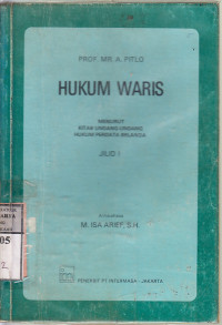Image of Hukum waris : menurut undang-undang hukum perdata Belanda / MR. A. Pitlo; terj. M. Isa Arief