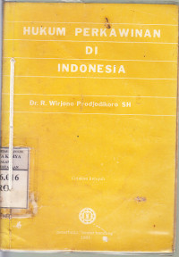 Image of Hukum perkawinan di Indonesia : R. Wirjono Prodjodikoro