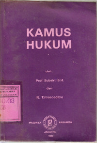 Image of Kamus hukum : Prof. Subekti