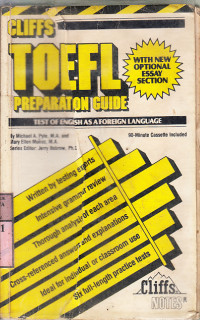 Image of Test of english as a foreign language preparation guide : Michael A. Pyle, Mary Ellen Munoz