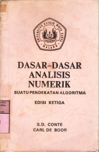 Image of Dasar-dasar analisis numerik : suatu pendekatan algoritma / S.D Conte, Carl de Boor; terj. Mursaid