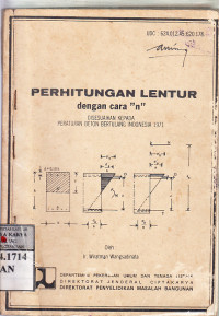 Image of Perhitungan lentur dengan cara N : Wiratman Wangsadinata