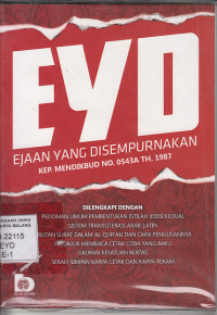 Image of EYD : ejaan yang disempurnakan kep. mendikbud no 0543a Th. 1987