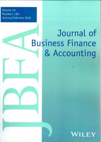 Image of JBFA : JOURNAL OF BUSINESS FINANCE & ACCOUNTING