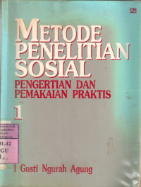 Image of Metode penelitian sosial : pengertian dan pemakaian praktis