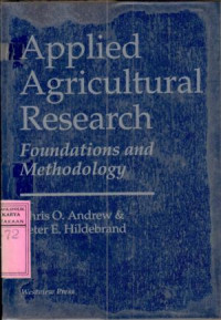 Image of Applied agricultural research : foundations and methodology