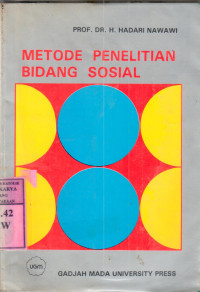 Image of Metode penelitian bidang sosial