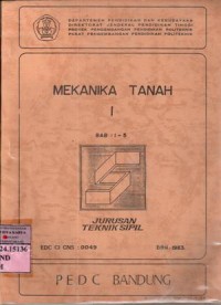 Image of Mekanika tanah : PEDC
